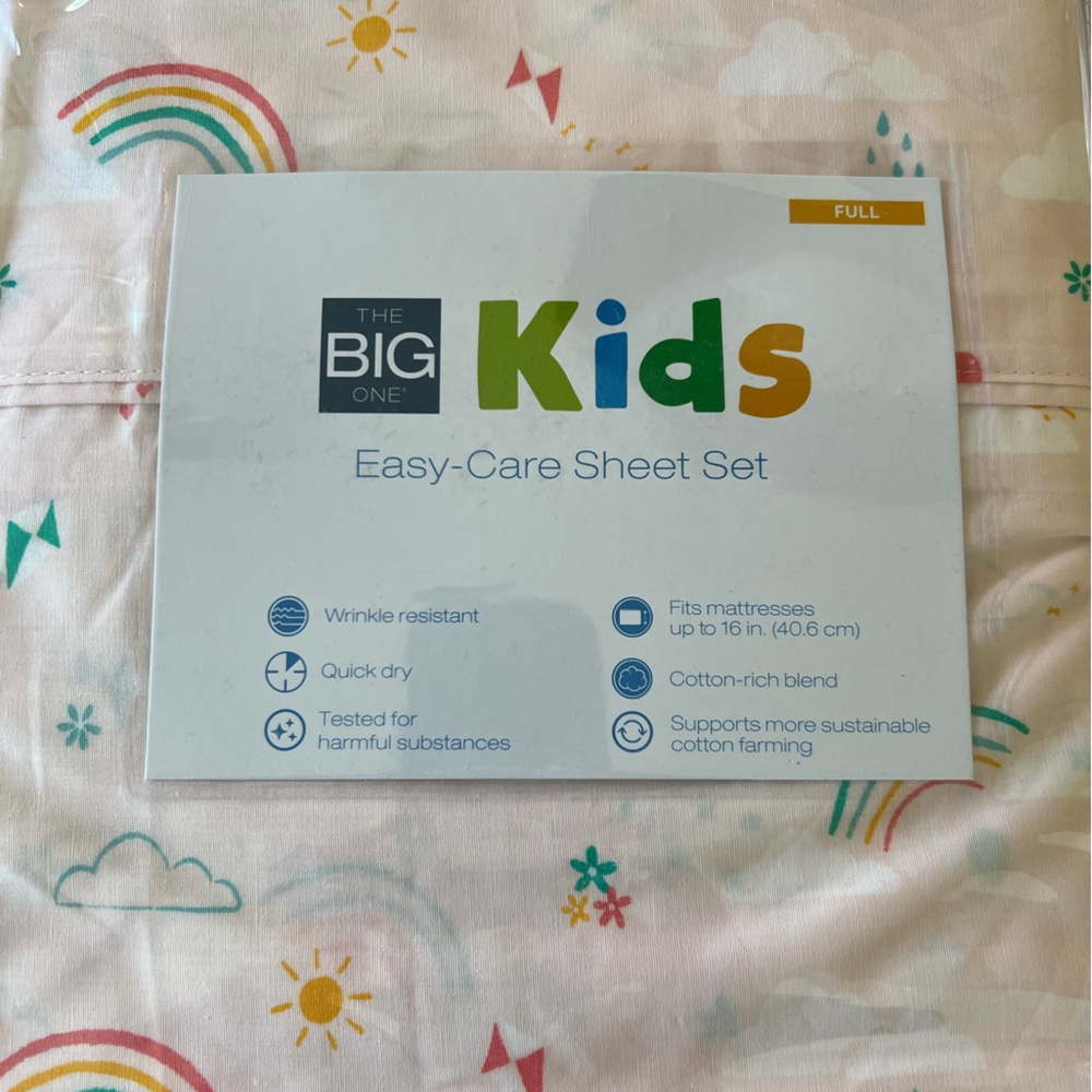 Full / double kids’ sheets - rainbow pattern